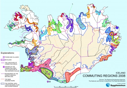 Commuting regions 2008