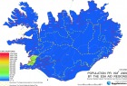 Population pr. km2 2009 by the ESA aid regions