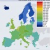 Inhabitants pr km2 in EU 27, candidate and EFTA countries 2008