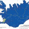 Inhabitans pr km2 2009 by Nuts III areas (The 2 ESA regions)