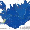 Inhabitants pr km2 2009 by the Iceland 2009 strategy regions