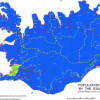 Population pr. km2 2009 by the ESA aid regions