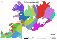 Atvinnutekjur 2008-2017 eftir atvinnugreinum og svum