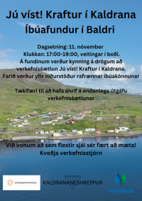 J vst! Kraftur  Kaldrana, bafundur  Kaldrananeshreppi 11. nvember