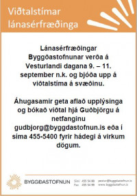 Lnasrfringar fr Byggastofnun heimskja Vesturland