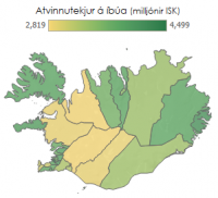 Um 34% samdrttur atvinnutekna  ferajnustu  rinu 2020