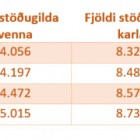 Fjldi stugilda rkis  vu samhengi